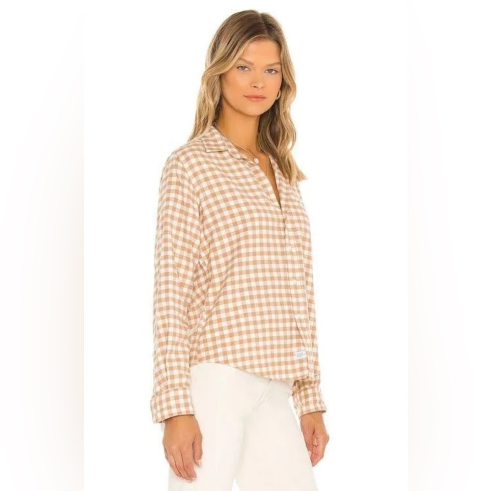 Frank & Eileen Button Down "the Barry" - Camel Check/Plaid - Extra Small XS
